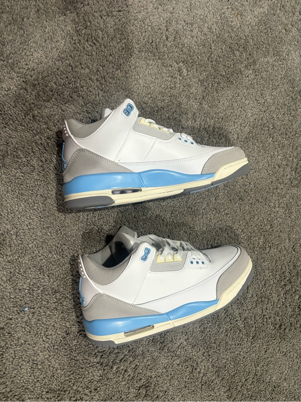 Jordan Men’s Athletic Shoes in White, Light Blue, Gray